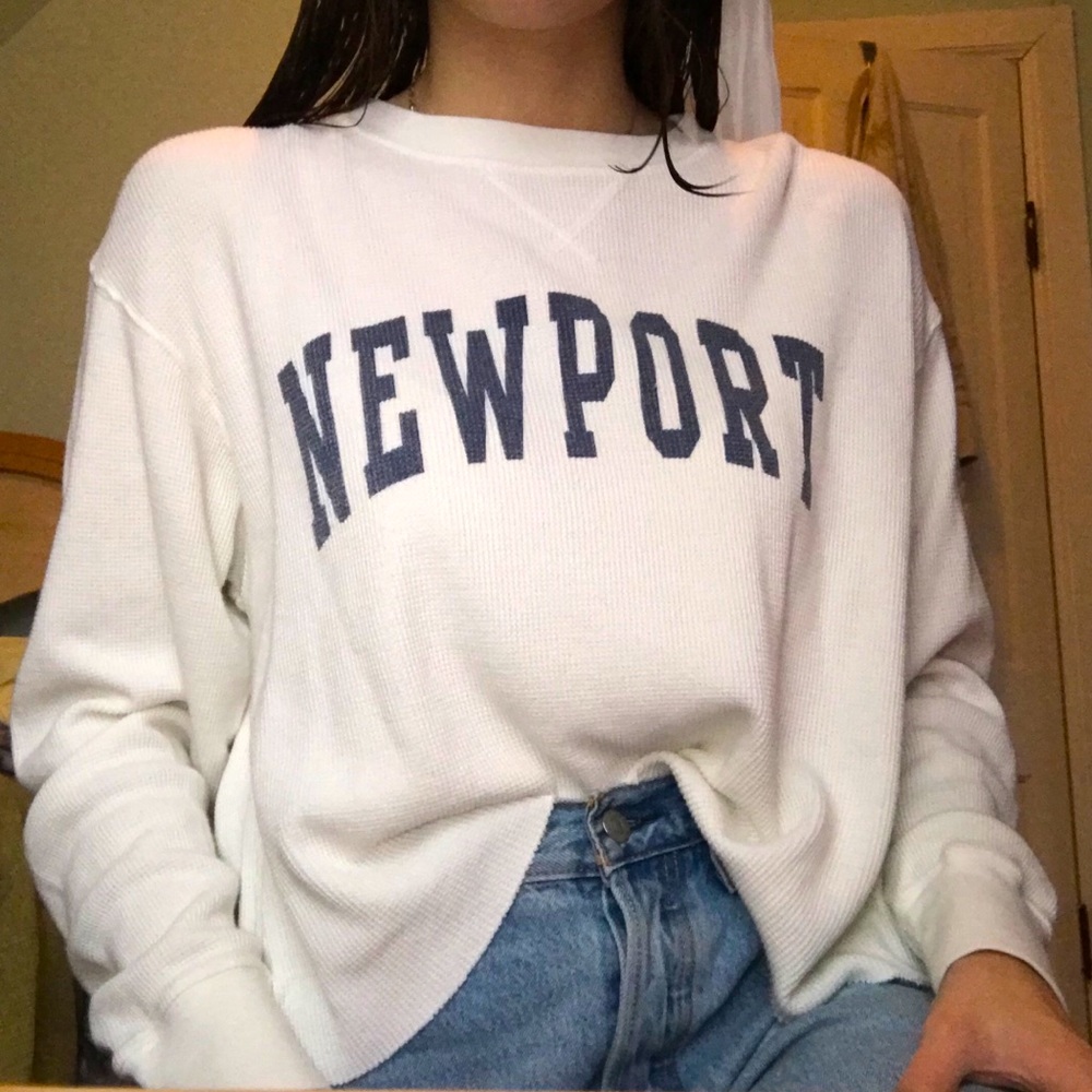 Brandy Melville waffle knit Newport long sleeve